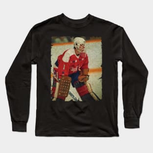 Pete Peeters, 1987 in Washington Capitals (3.06 GAA) Long Sleeve T-Shirt